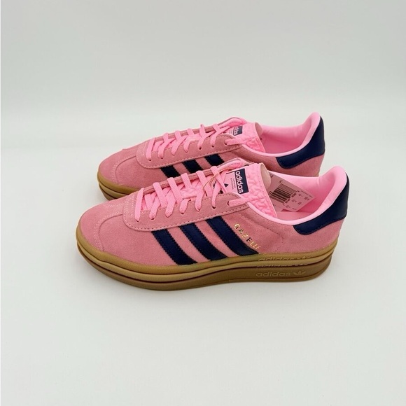 adidas | Shoes | Adidas Gazelle Bold Pink And Navy Sneakers | Poshmark